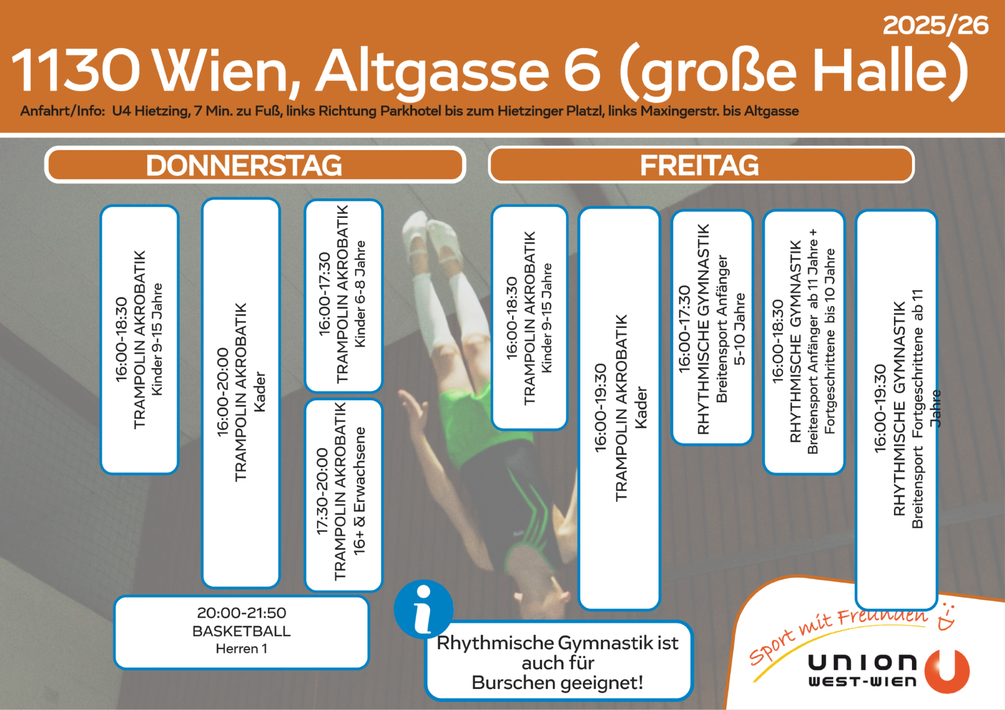Stundenplan Altgasse Do+Fr (gr. Halle) 2025_26 Auflistung aller Einheiten unterhalb