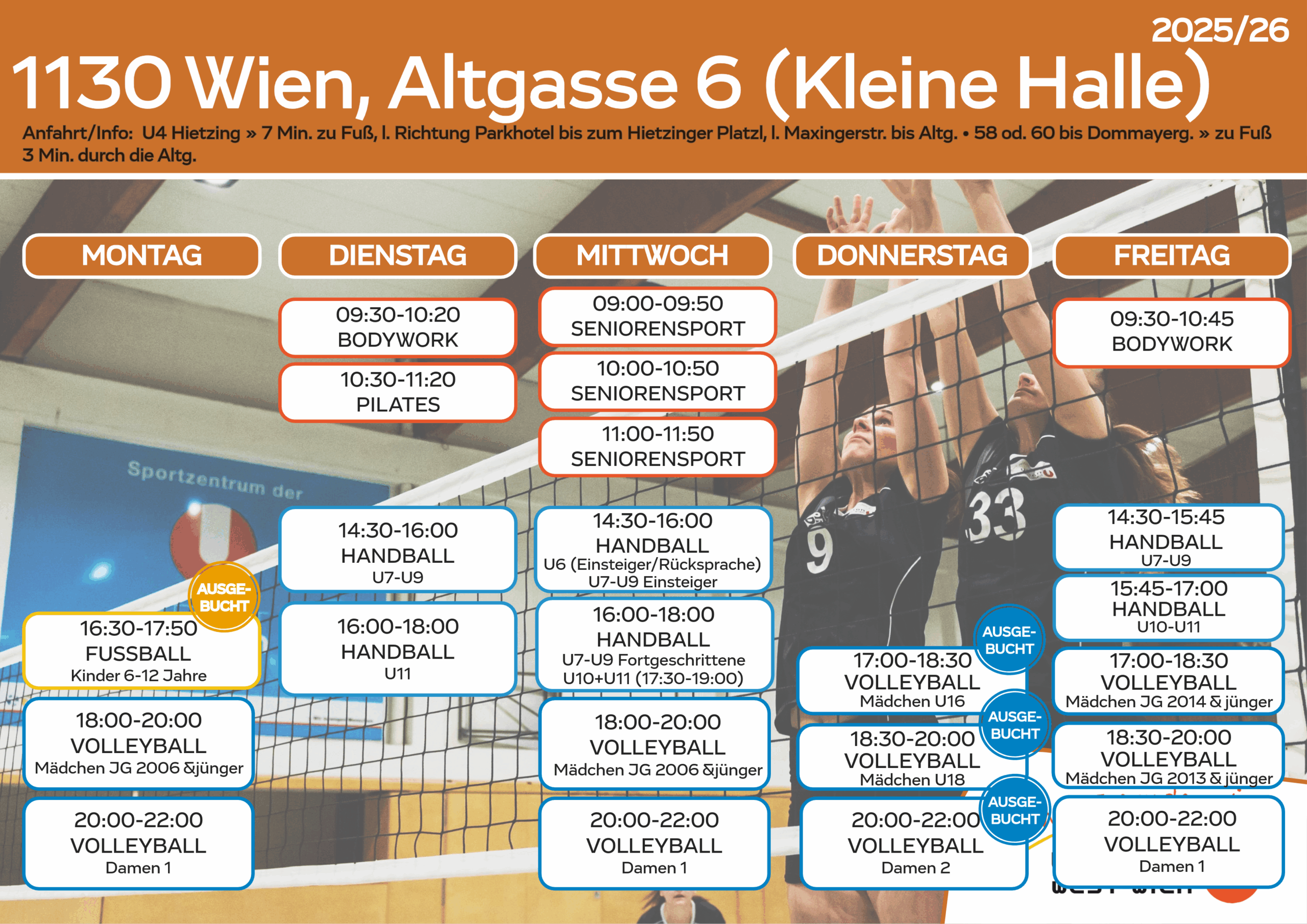 Stundenplan Altgasse kl. Halle 2025_26 Auflistung aller Einheiten unterhalb