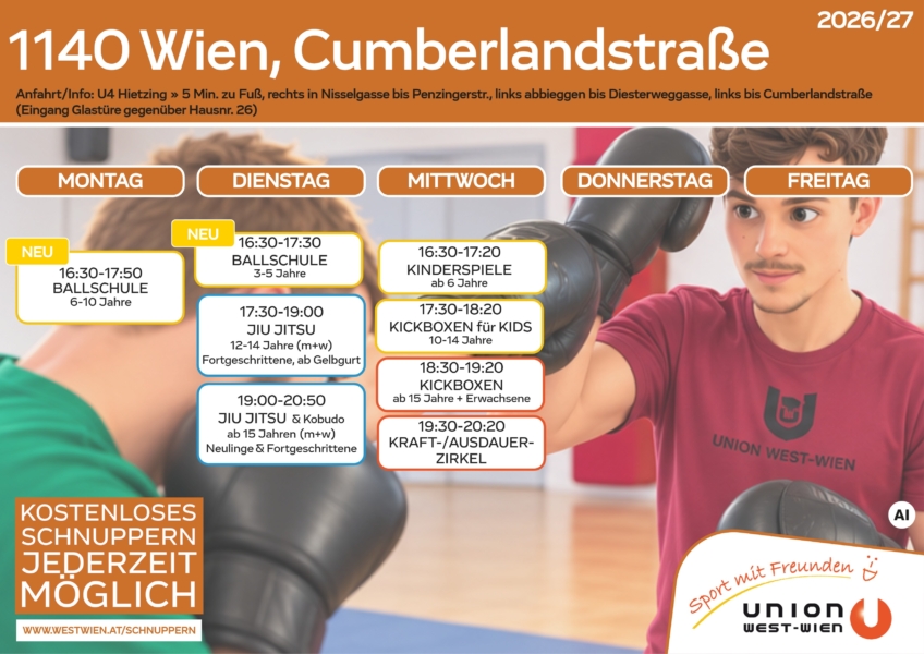 Stundenplan Cumberland_Auflistung aller Einheiten unterhalb