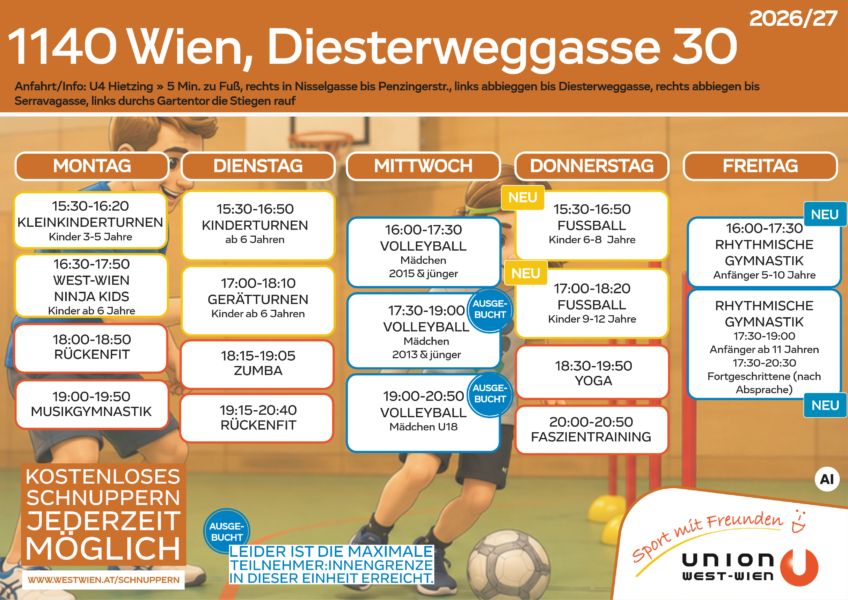 Stundenplan Diesterweg_Auflistung aller Einheiten unterhalb