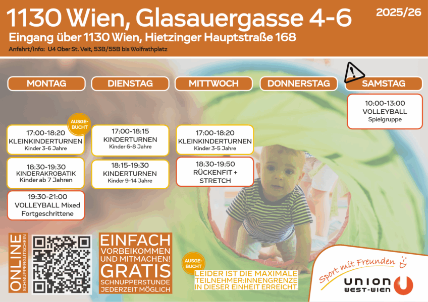 Stundenplan Glasauergasse 2025_26 Auflistung aller Einheiten unterhalb