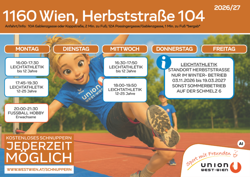 Stundenplan Herbststraße_Auflistung aller Einheiten unterhalb