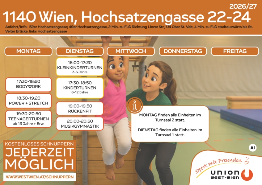Stundenplan Hochsatzengasse_Auflistung aller Einheiten unterhalb