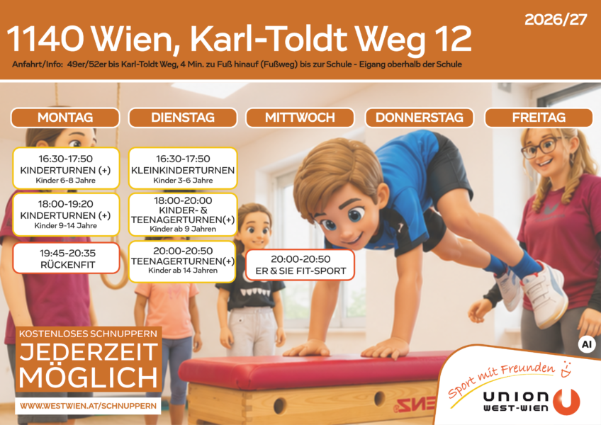 Stundenplan Karl-Toldt-Weg_Auflistung aller Einheiten unterhalb