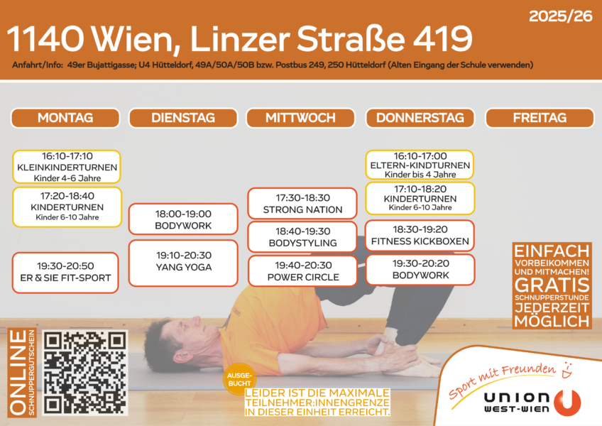 Stundenplan Linzer 419 2025_26 Auflistung aller Einheiten unterhalb
