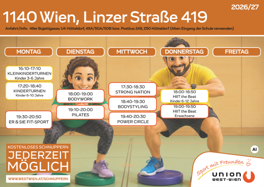 Stundenplan Linzer 419_Auflistung aller Einheiten unterhalb