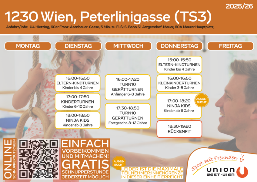 Stundenplan Peterlini TS3 2025_26 Auflistung aller Einheiten unterhalb