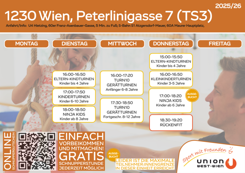 Stundenplan Peterlini TS3 2025_26 Auflistung aller Einheiten unterhalb