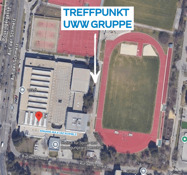 Treffpunkt UWW Leichtathletikgruppe auf der Schmelz